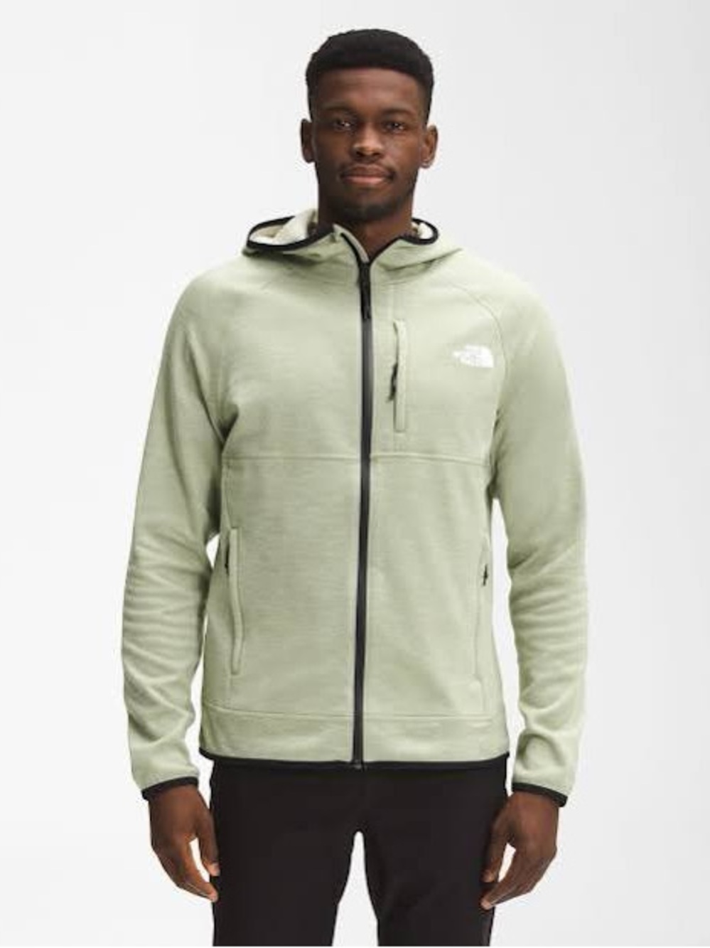 The North Face Men's Canyonlands Full Zip Fleece Hoodie Sage Green Heather M
